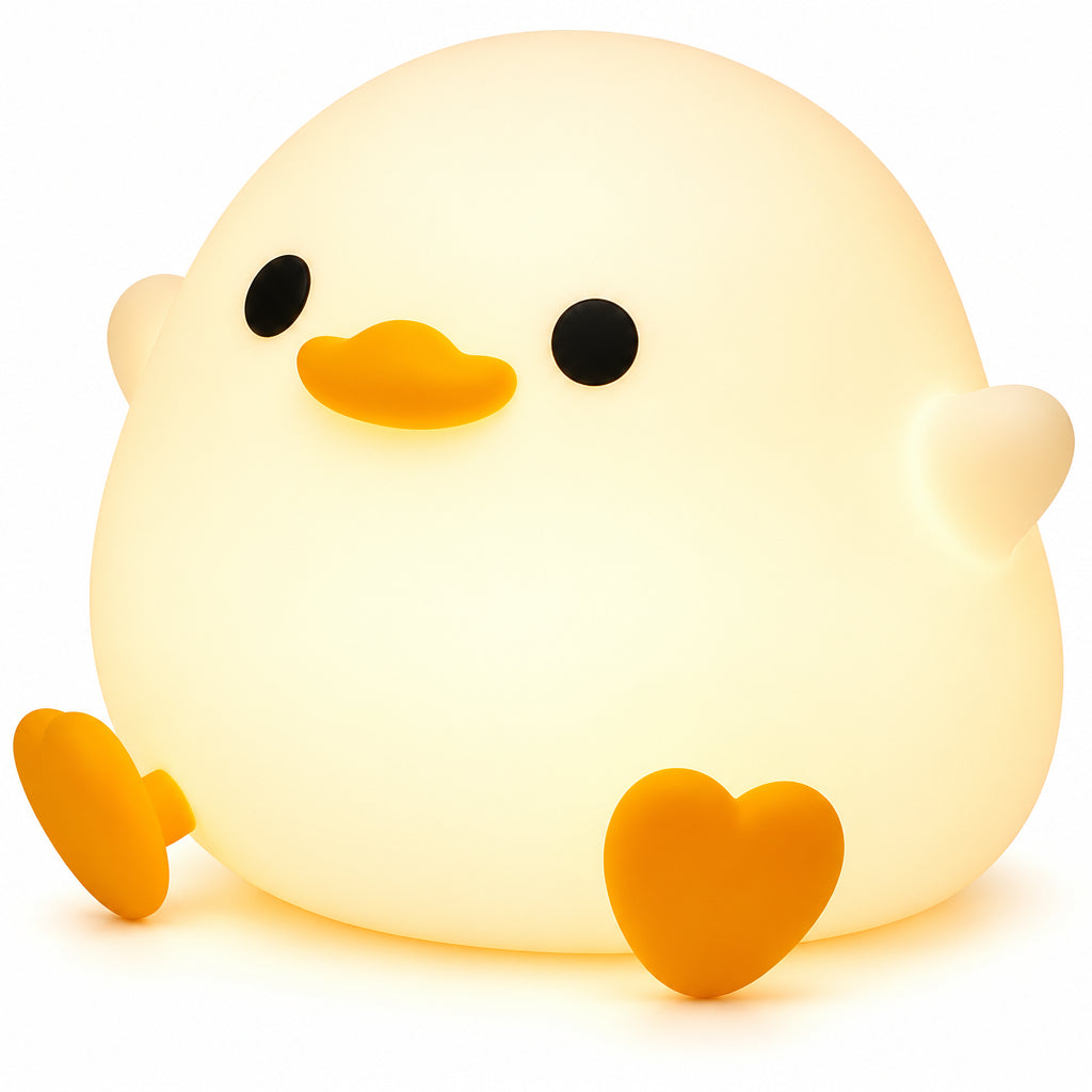 Amaredom DoDo Duck Night Light, Cute Silicone Duck Lamp for Baby Nursery